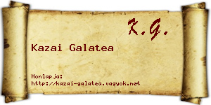 Kazai Galatea névjegykártya